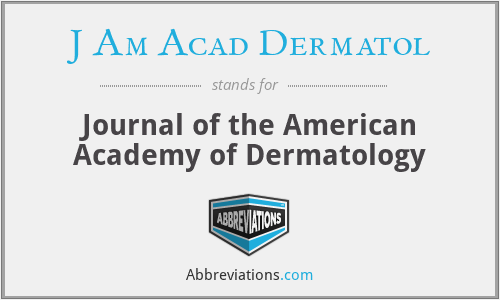 What does J AM ACAD DERMATOL stand for?